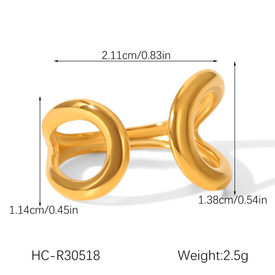 1 Piece Simple  Daily Hollowed-out Stainless Steel  Gold Color  Women's Bangles Picture2