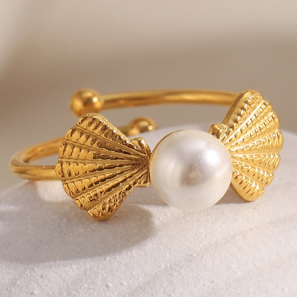 1 Piece Classic Bow Knot Stainless Steel Gold Color Statement Rings 2