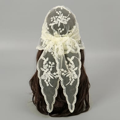 1 pièce de ceinture en dentelle romantique et douce de couleur unie pour femmes, foulards d&#39;été h5 