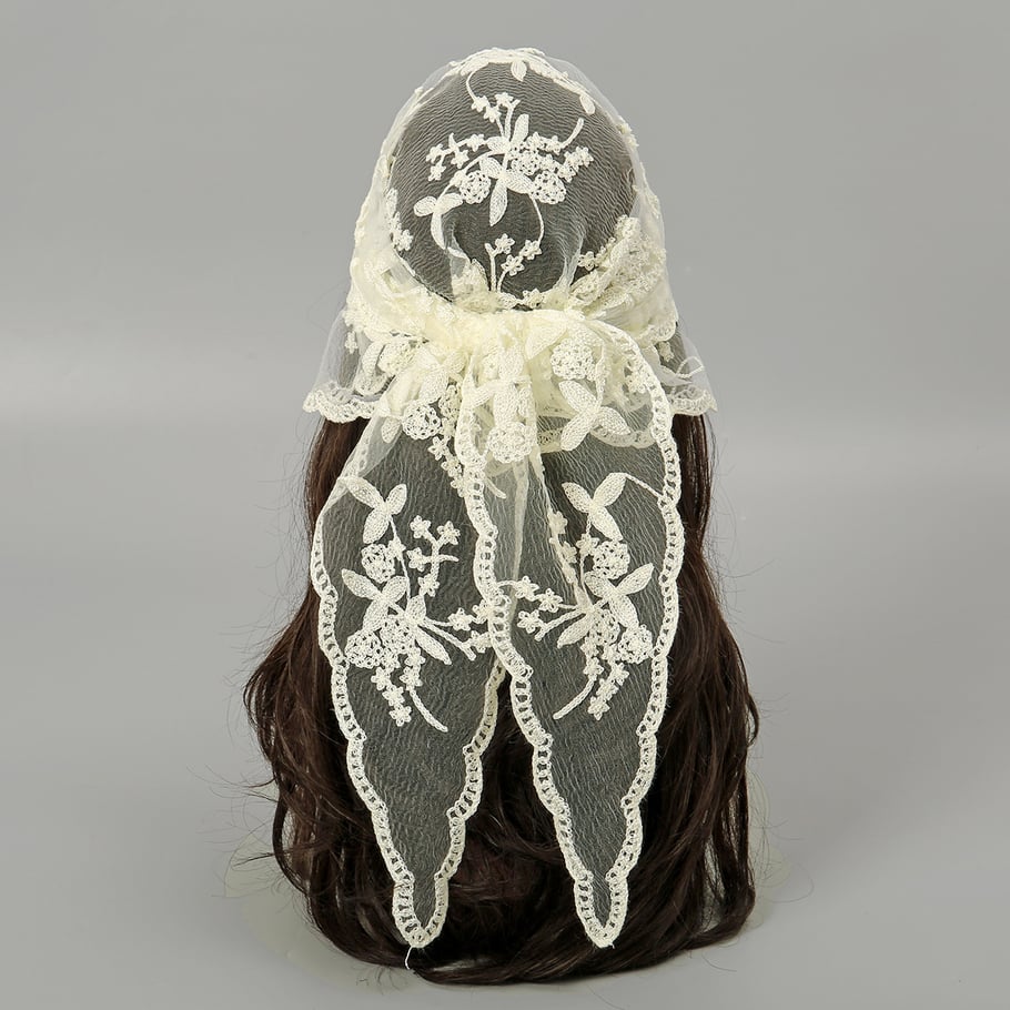 1 pièce de ceinture en dentelle romantique et douce de couleur unie pour femmes, foulards d&#39;été 