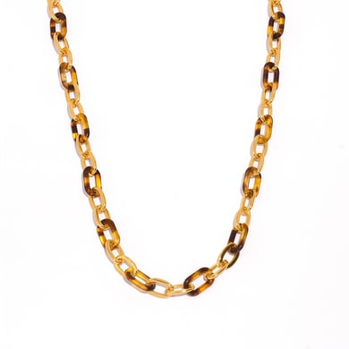 1 Piece Simple Series Retro Leopard Print Stainless Steel  Women's Chain Necklaces h5 