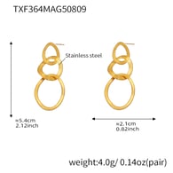 TXF364-Gold Earrings Picture3