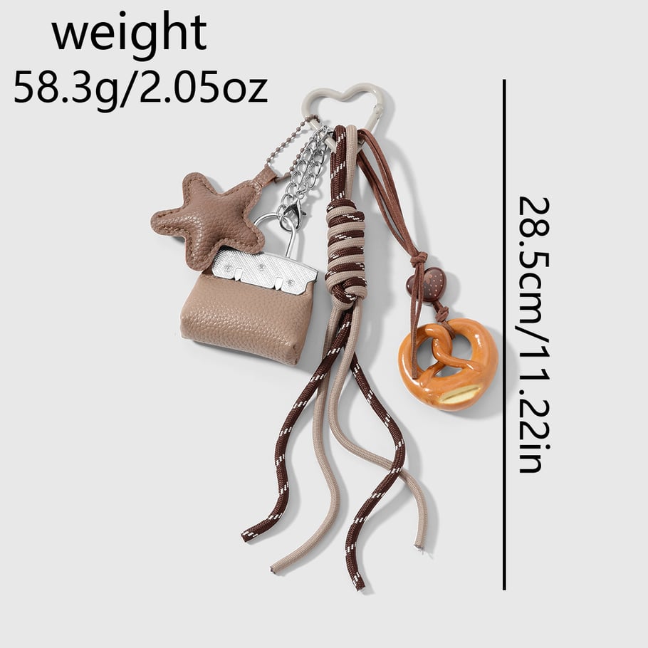 1 Piece Leather Star Chocolate Bag Charm Picture2