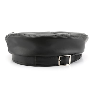 1 Piece Retro Elegant Solid Color PU Beret h5 Picture3