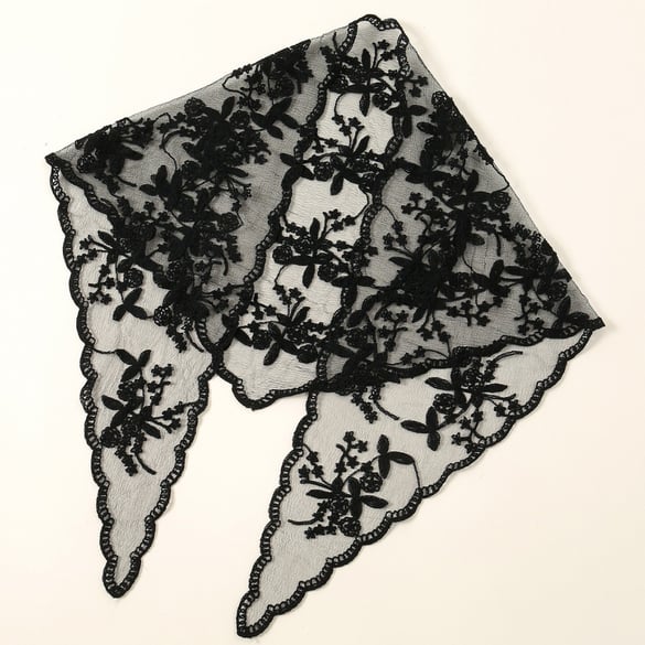 1 pièce de ceinture en dentelle romantique et douce de couleur unie pour femmes, foulards d&#39;été