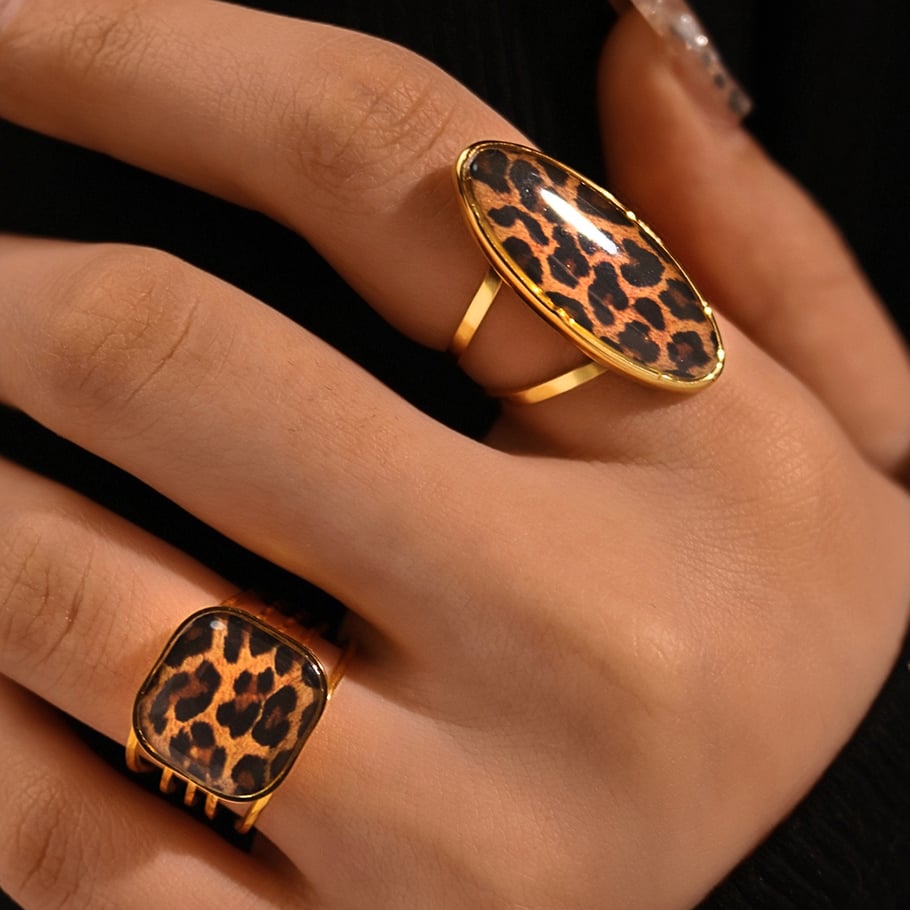 1 Piece Simple Irregular Shape Stainless Steel  Gold Color Women's Statement Rings Picture2