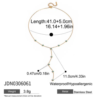 1 Piece Minimalist Circle Stainless Steel Gold Color Natural Stone Women's Pendant Necklaces h5 Picture2