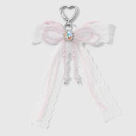 1 pink imitation pearl keychain Picture2