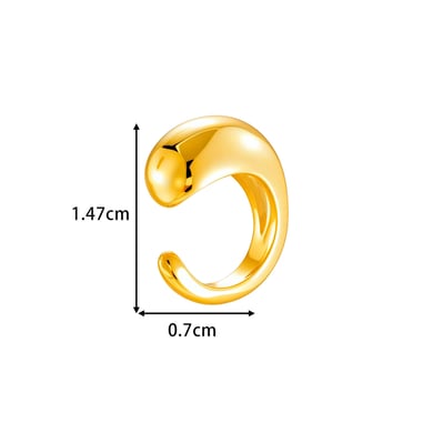 1 Piece Copper Gold Color Zircon Ear Cuffs h5 Picture2