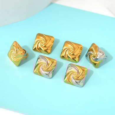 1 Pair Simple Thread Stainless Steel  Gold Color  Women‘s  Stud Earrings h5 Picture4