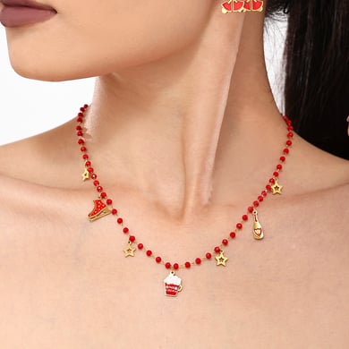 Conjuntos de joyas de mujer de acero inoxidable con granate y una romántica Navidad h5 Imagen4
