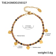 TXE243-Herzförmiges Zirkonperlenarmband 16+5cm Bild2