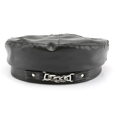 1 Piece Ins Style Solid Color PU Beret h5 Picture3