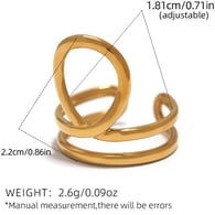 Gold color/One Size/Ring style 3 Picture3