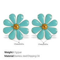 EH760BEG blue oil drop earrings Picture9