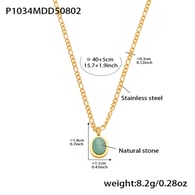 P1034-Gold necklace 40+5cm 