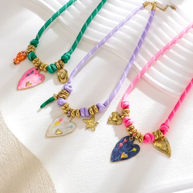 1 Piece Vivid Heart Stainless Steel Gold Color Women's Pendant Necklaces h5 Picture3