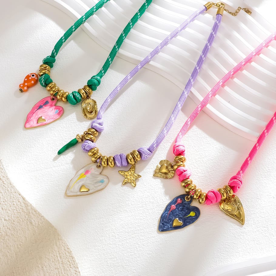 1 Piece Vivid Heart Stainless Steel Gold Color Women's Pendant Necklaces Picture3