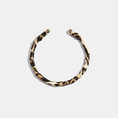 1 Piece Retro Leopard leather Alloy Cuff Bracelet h5 