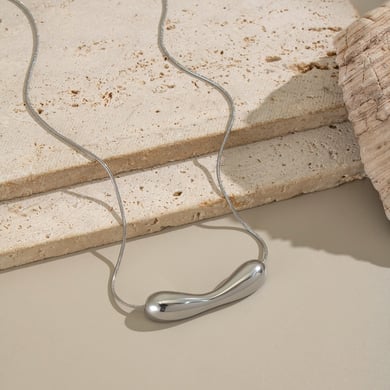 1 Piece Irregular Shape Stainless Steel Gold Color Pendant Necklace h5 Picture5