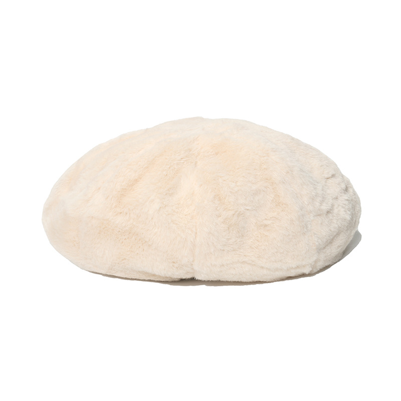 1 Piece Elegant Solid Color Plush Beret Picture5