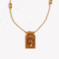 Hand-woven colored rope oil drop sun tarot card - kumquat Picture4