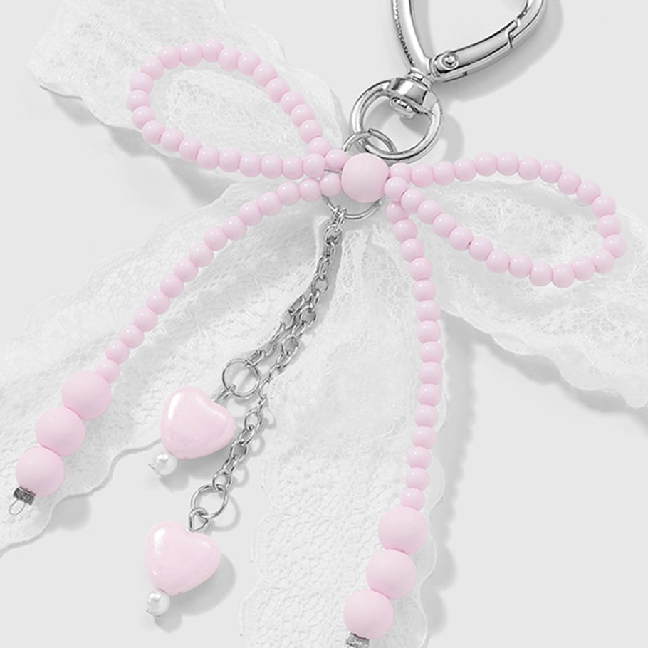 1 Piece Sweet Beaded Bow Knot Bag Charm Picture4
