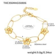 TXE356-Gold Bracelet 16+5cm Picture4