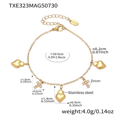 Romantic Series Heart Cross Stainless Steel Gold Color Women's Jewelry Sets h5 