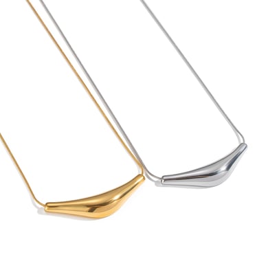1 Piece Irregular Shape Stainless Steel Gold Color Pendant Necklace h5 Picture5