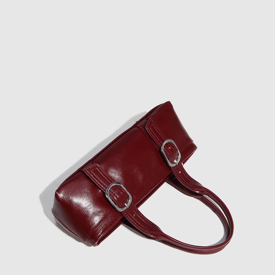 Bolso de mano para mujer de PU de color sólido informal de serie simple de 1 pieza Imagen5