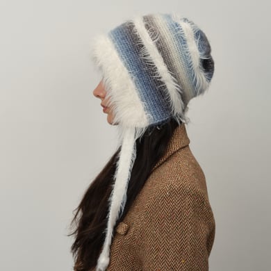 1 pieza de sombrero clásico de poliéster con rayas de colores degradados para mujer h5 