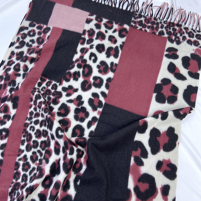 1 Piece Classic Leopard Print Rayon Women's Winter Scarves Picture5