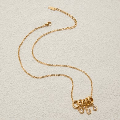 1 Piece Luxurious Circle Stainless Steel Gold Color Women's Pendant Necklaces h5 Picture5