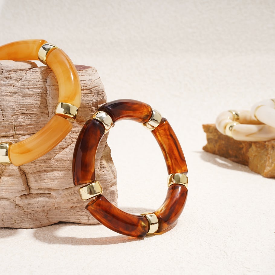 1 Piece Irregular Shape Acrylic Beaded Bracelet Picture5