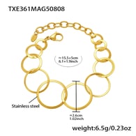 TXE361-Gold Bracelet 15+5cm Picture2