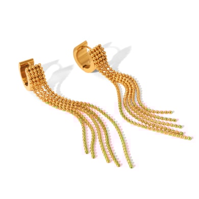 1 Pair Simple Daily Tassel Stainless Steel   Gold Color  Women's Drop Earrings h5 
