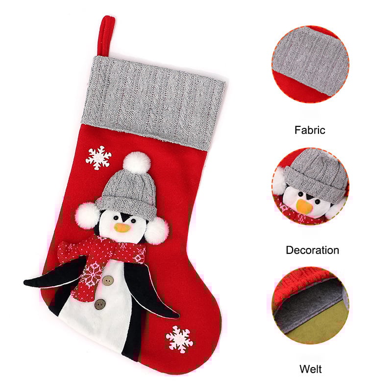 1 Piece Cute Christmas Decorative Stocking Picture3