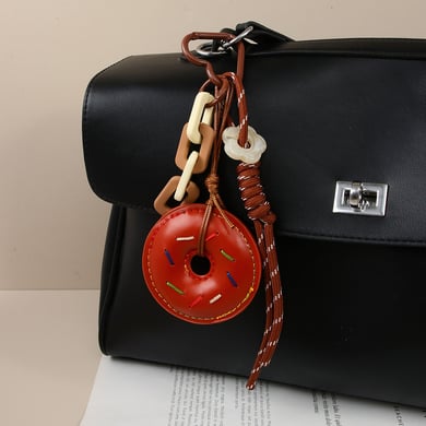 1 Piece Simple Series Cute Doughnut PU Women's Bag Charms h5 Picture6