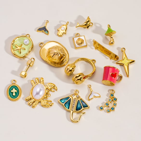 1 Piece  DIY Cute Irregular Shape Animal Stainless Steel  Women's Pendants 2