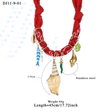 1 Piece Classic Shell Stainless Steel Gold Color Natural Stone Women's Pendant Necklaces h5 Picture2