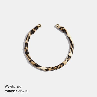 1 Piece Retro Leopard leather Alloy Cuff Bracelet h5 Picture2