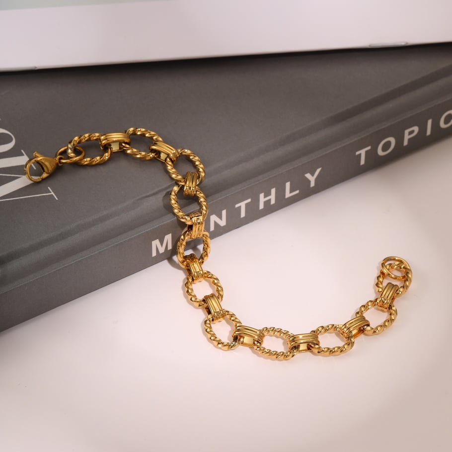 1 Piece Simple Series  Chain Stainless Steel Women's Chain Bracelets Picture4