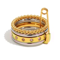 Brooch Zircon Four-Layer Ring - Two-Tone/number 8 Picture3