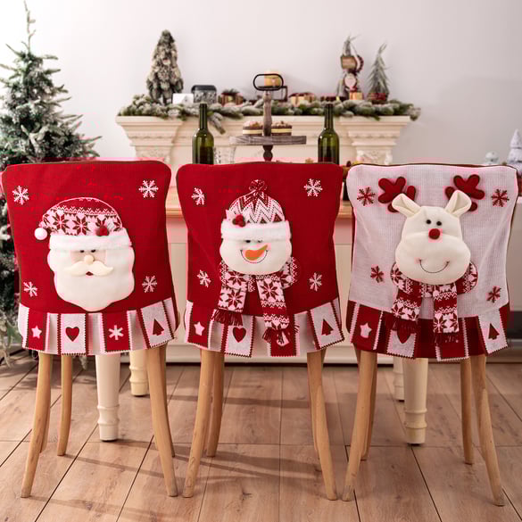 Housse de chaise décorative de Noël 1 pièce 2