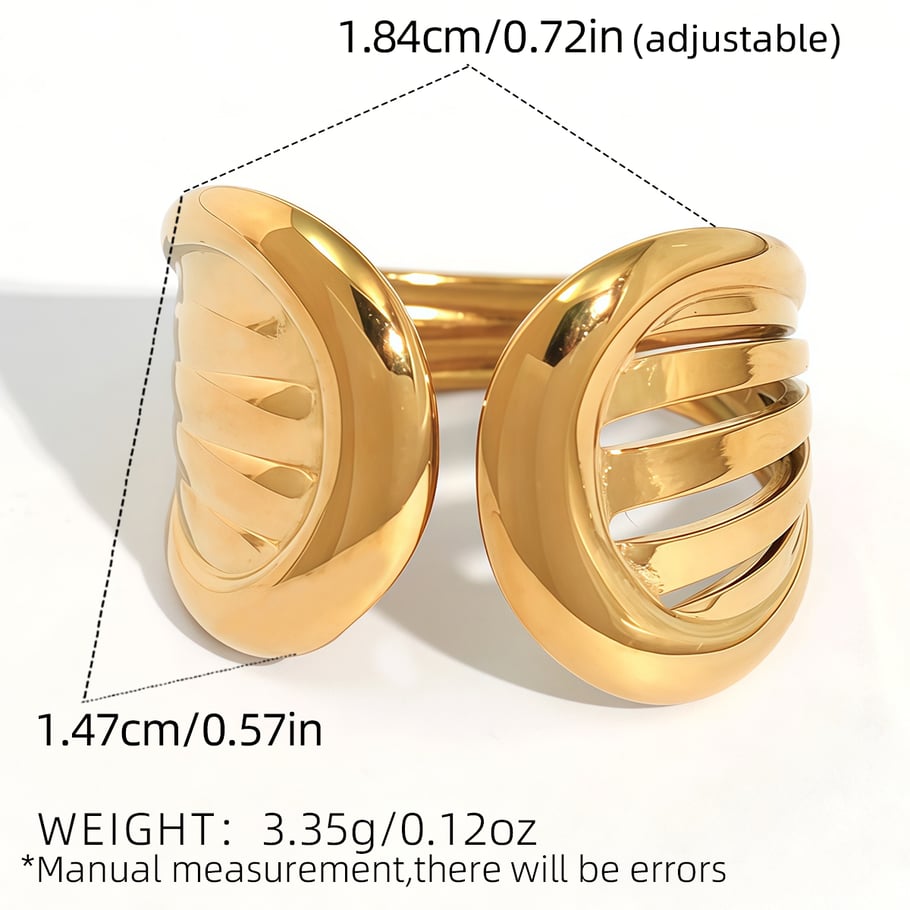 1 Piece Simple Irregular Shape Stainless Steel  Women's Statement Rings Picture2