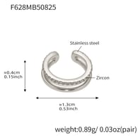 F628-Stalen oorclip-enkel Afbeelding3