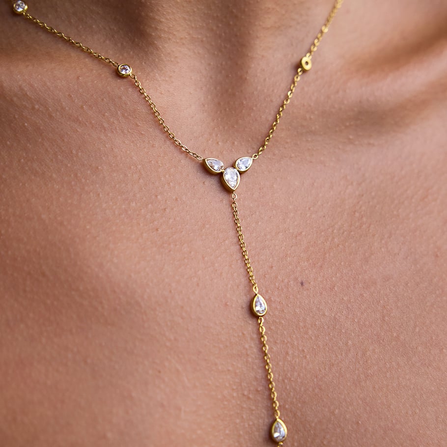 1 Piece Simple Droplet Stainless Steel Gold Color Women's Pendant Necklaces Picture4