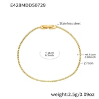 E428-Pulsera de circonitas verdes 16cm Imagen10
