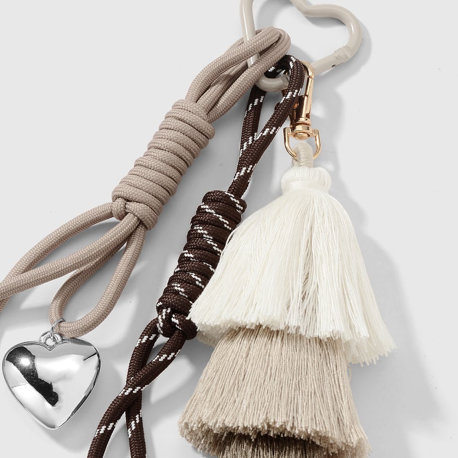 1 Stück Leder-Taschenanhänger mit Blumenmotiv Bild4